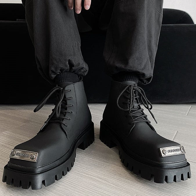 PLATE LACE UP BOOTS MNW1241