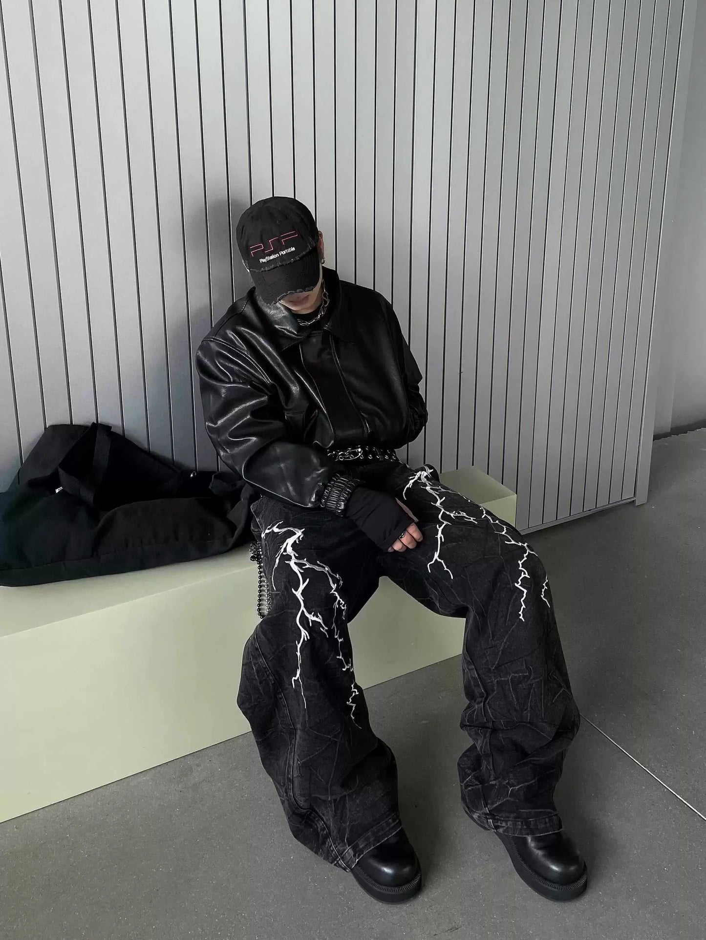 ZIP-UP LEATHER COLLAR JACKET MNW1988