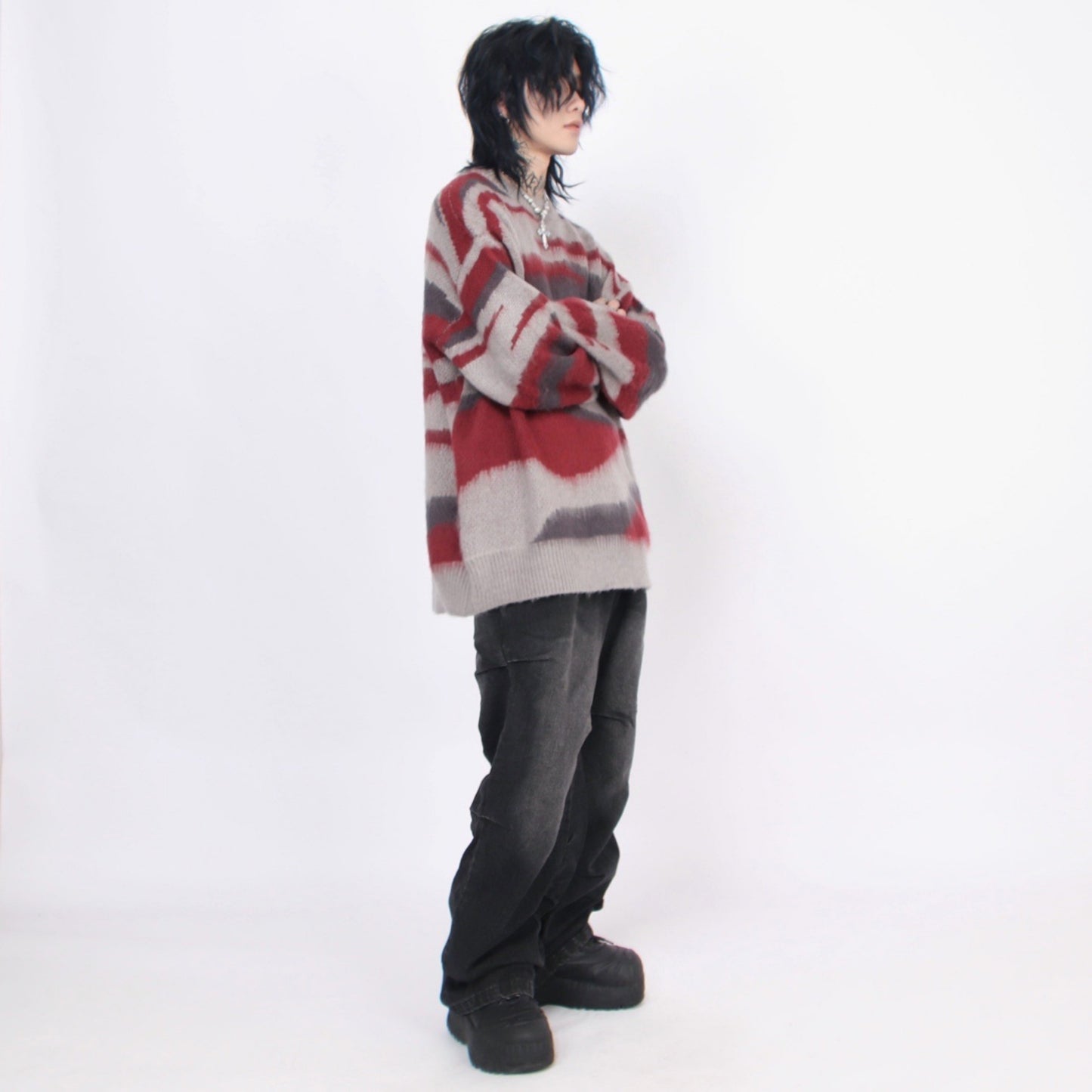 IRREGULAR COLOR KNIT MNW998