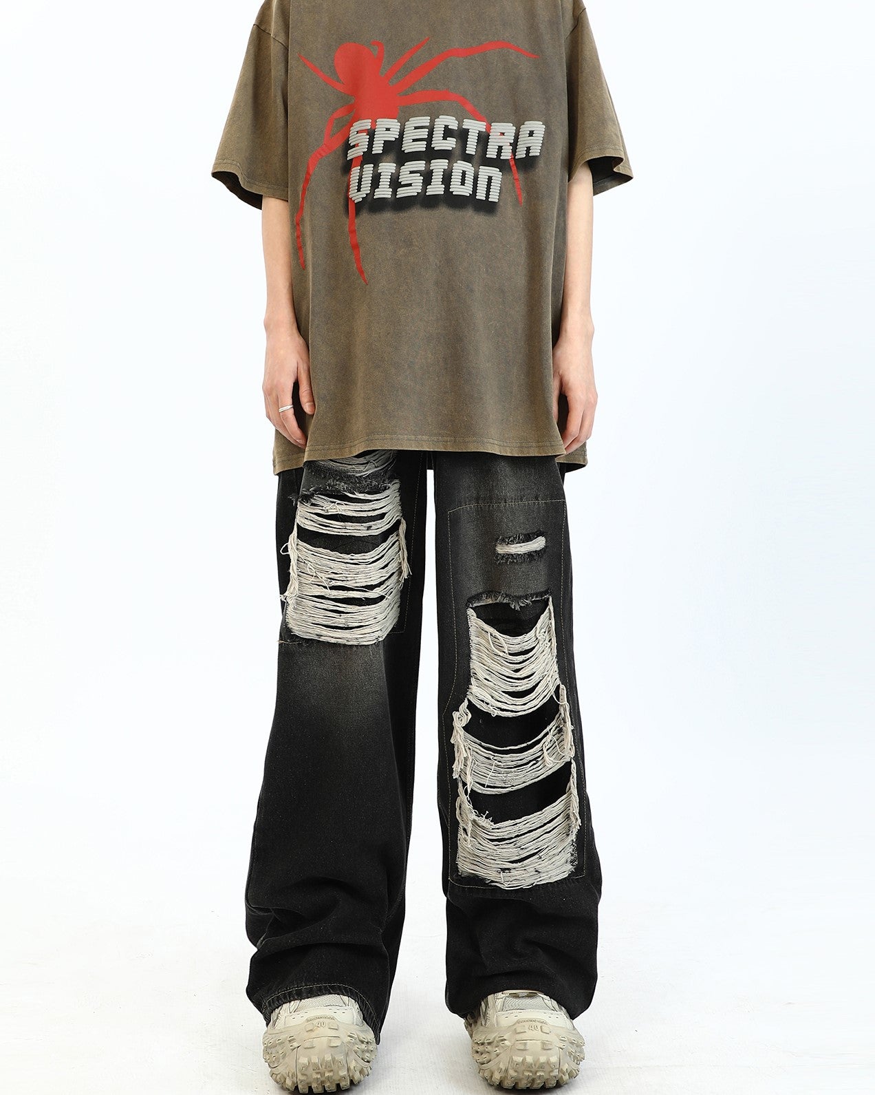 FRONT CRASH DENIM PANTS MNW466