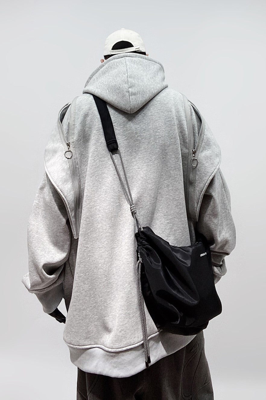 HIGH NECK ZIP HOODIE MNW1634