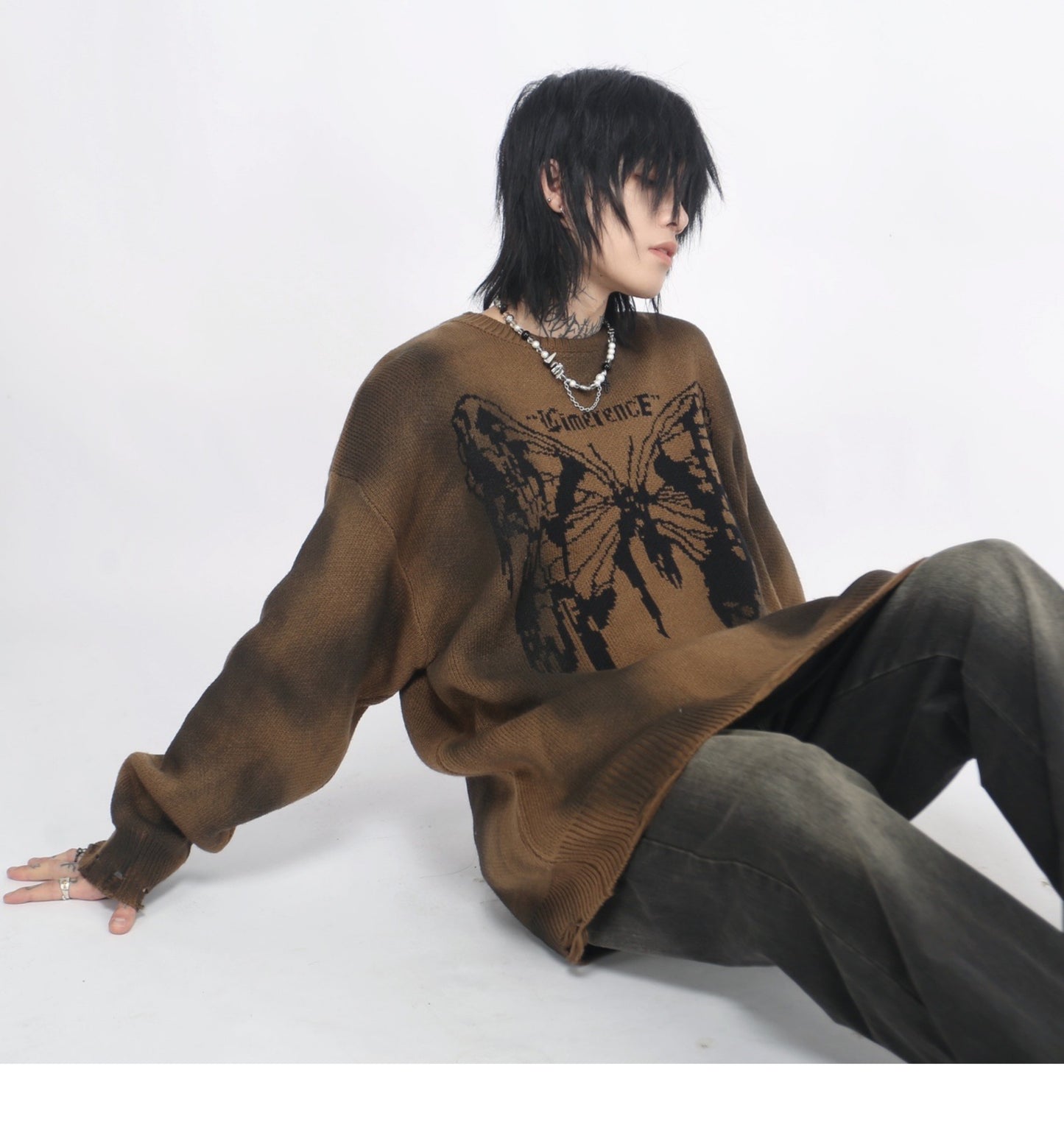 BUTTERFLY DAMAGE KNIT MNW1892