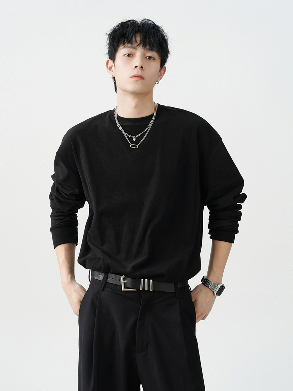 LOOSE CASUAL ROUND NECK T-SHIRT MNW1958