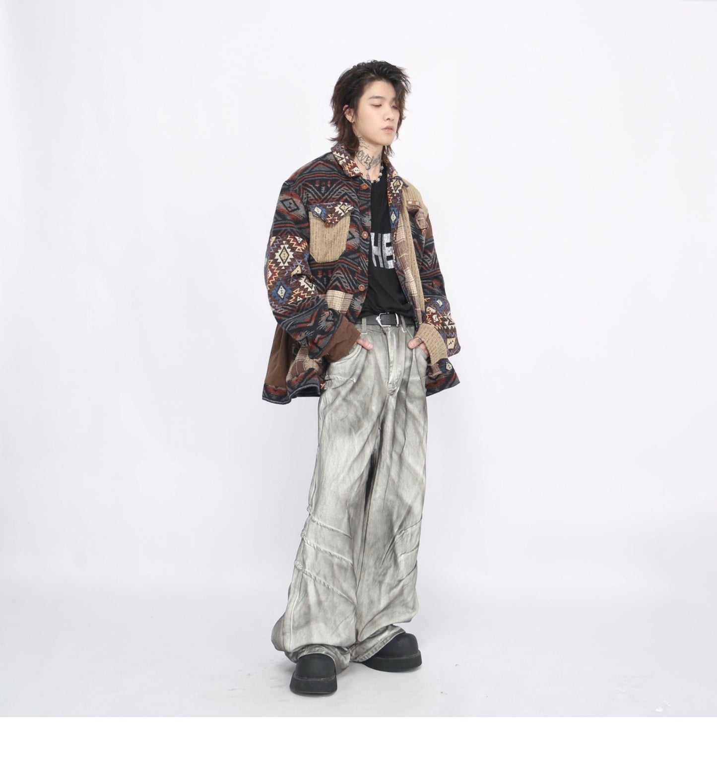 RETRO SPLICING JACKET MNW1898