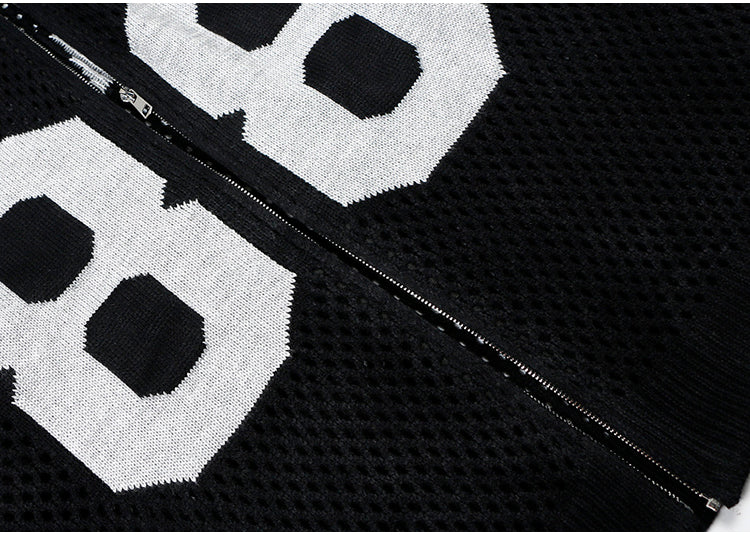 NUMBERING MESH CARDIGAN MNW1922