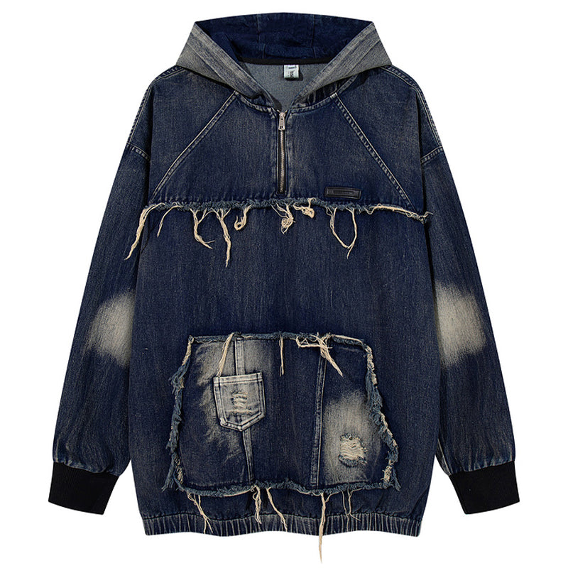 DENIM WASHED HOODIE MNW1929