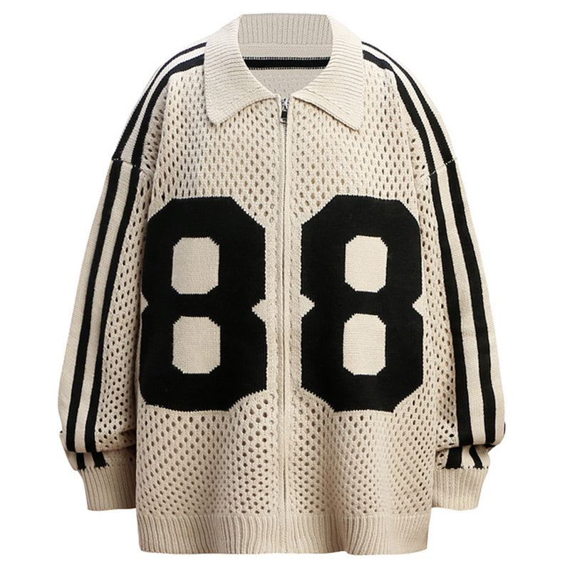 NUMBERING MESH CARDIGAN MNW1922