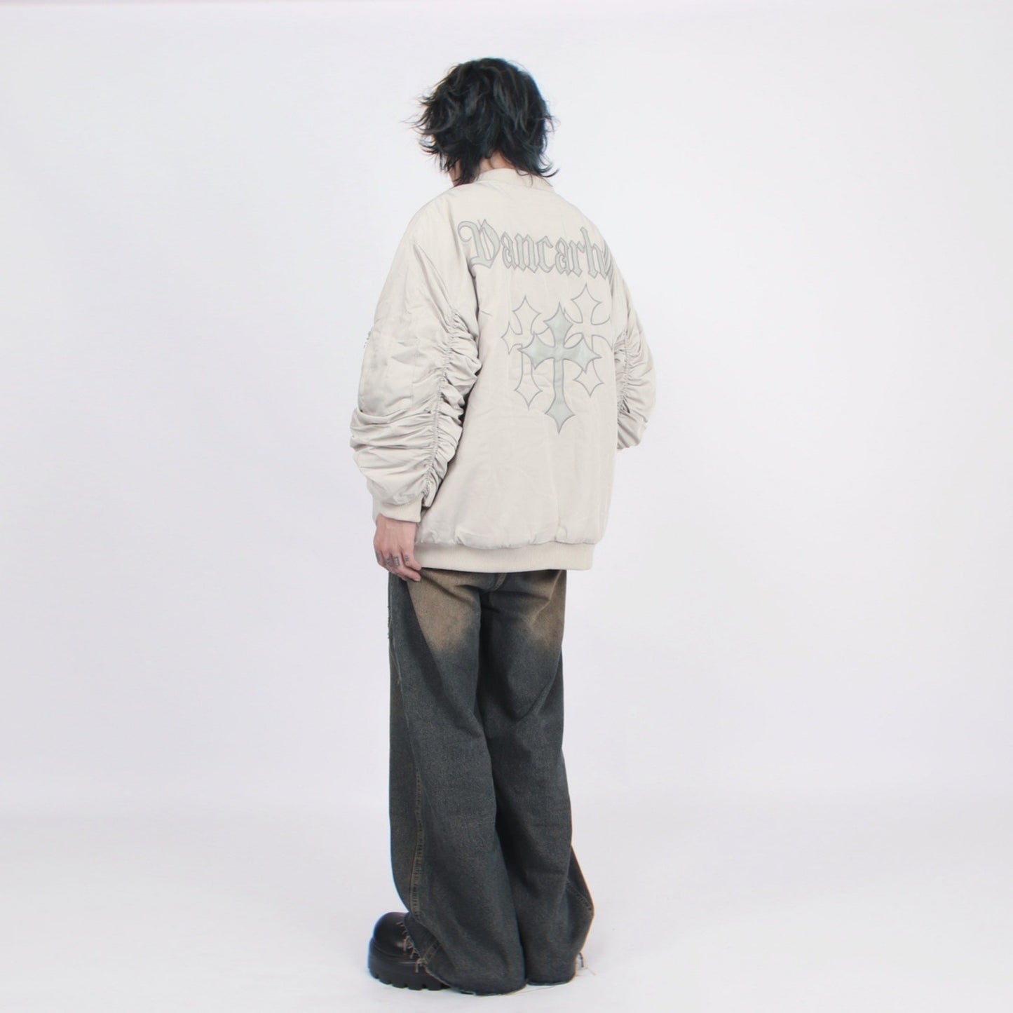 CROSS SHIRRING BLOUSON MNW1457