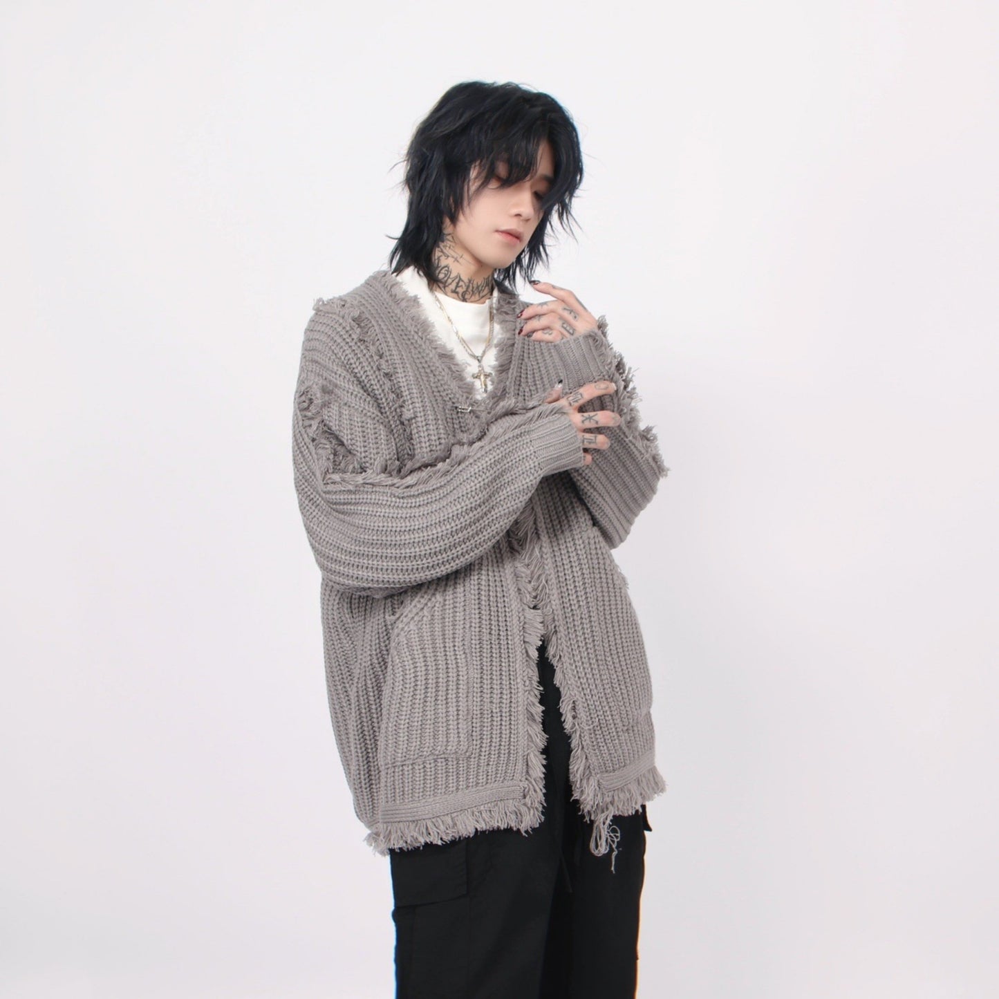ROUGH DAMAGE CARDIGAN MNW1445
