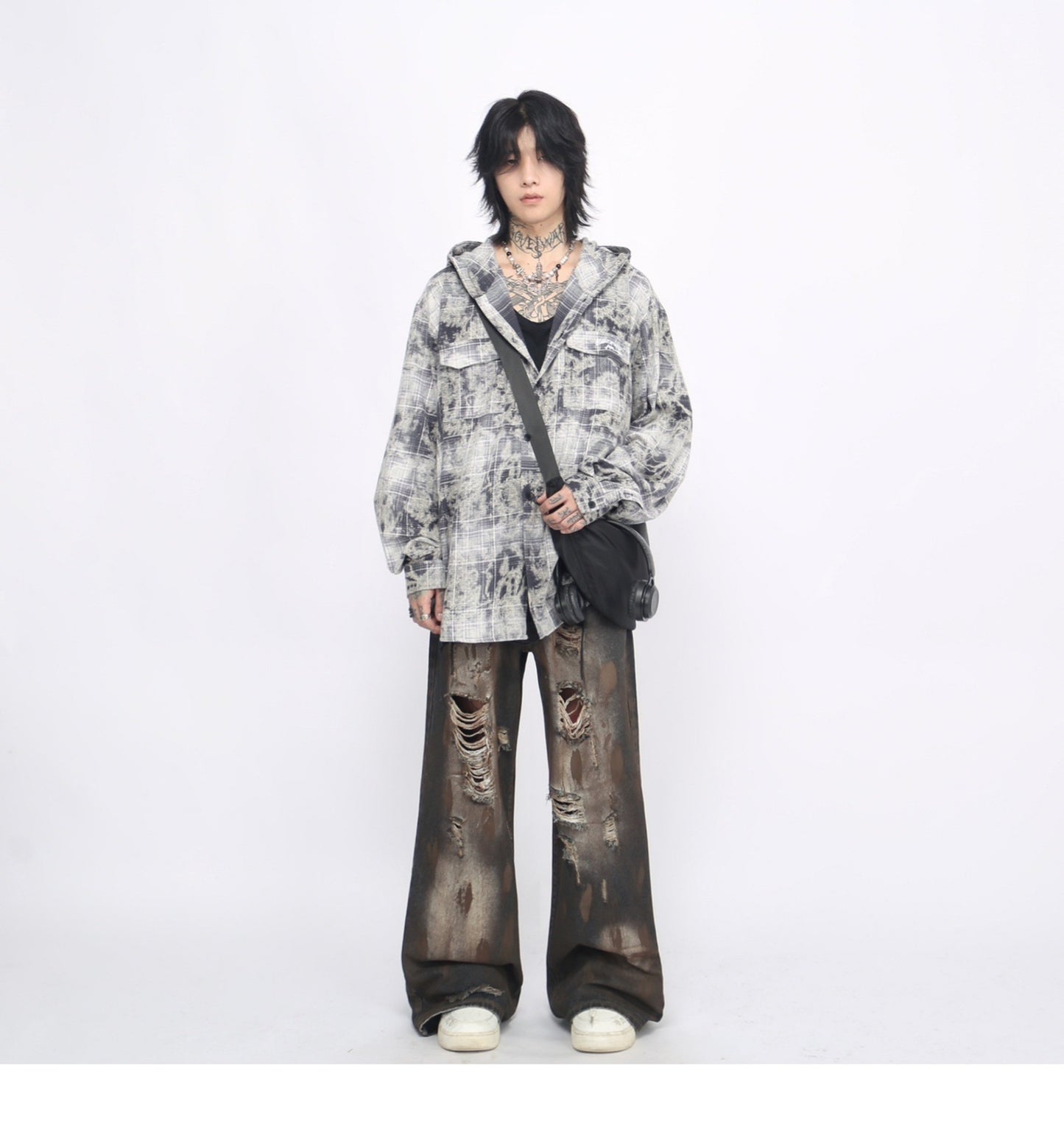 CHECK HOODIE MNW1891