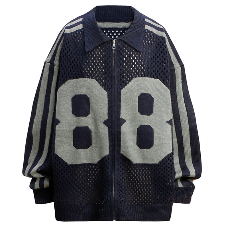 NUMBERING MESH CARDIGAN MNW1922