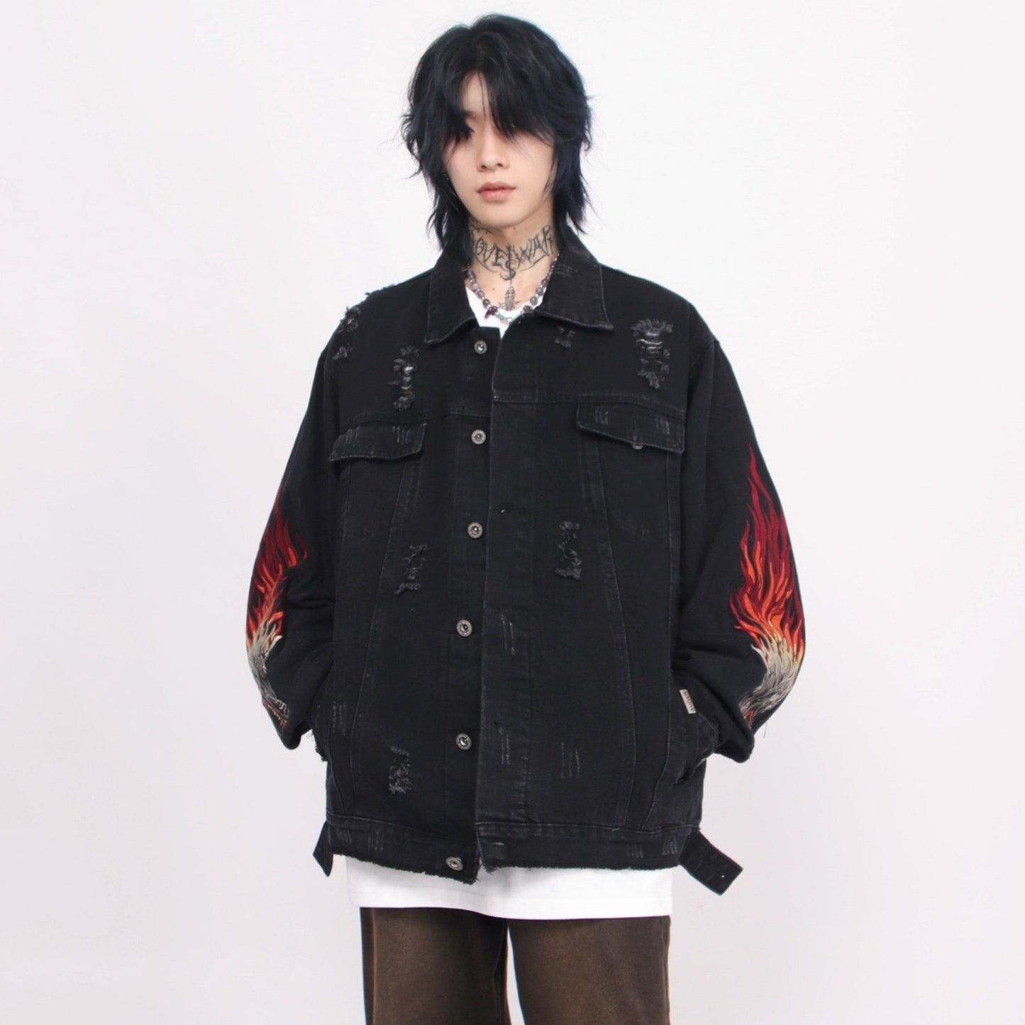 FLAME DRAGON DENIM JACKET MNW1194