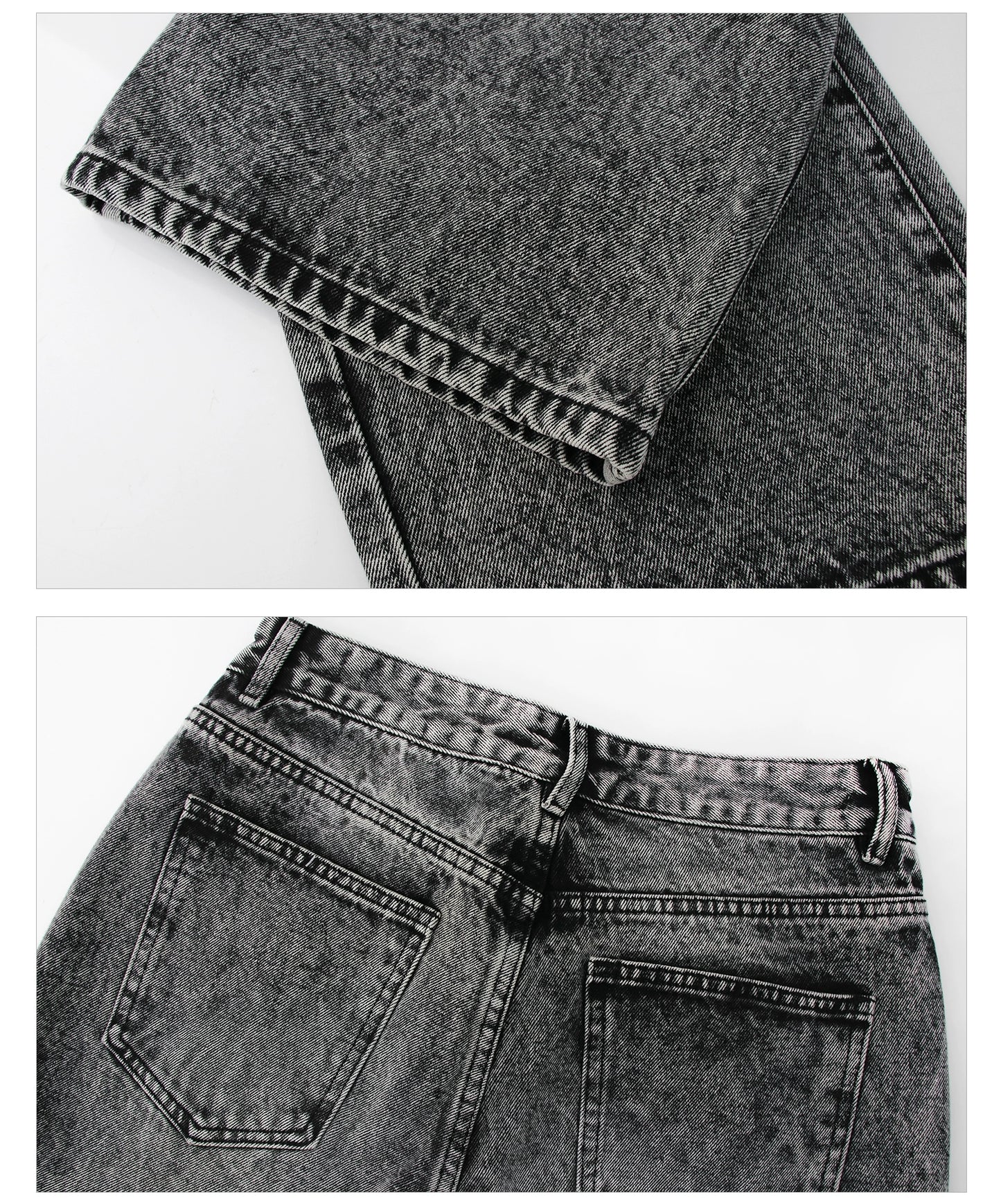 DISTRESSED GRAY LOOSE STRAIGHT STREET JEANS MNW1932