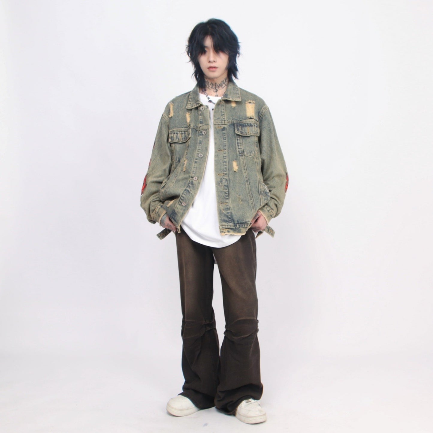 FLAME DRAGON DENIM JACKET MNW1194