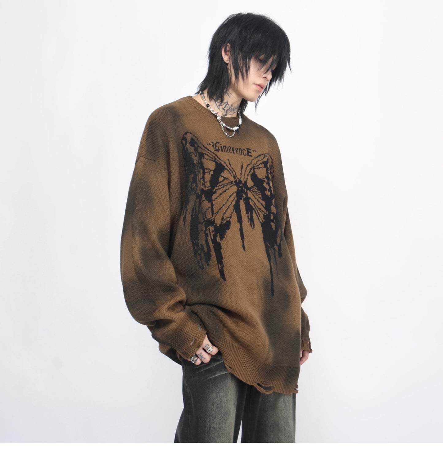 BUTTERFLY DAMAGE KNIT MNW1892