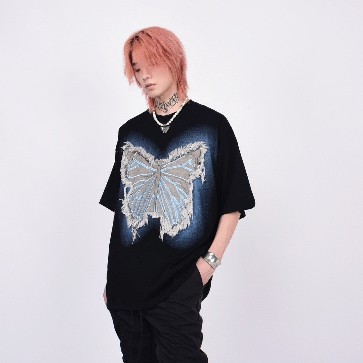 COLOR BUTTERFLY T-SHIRT MNW555