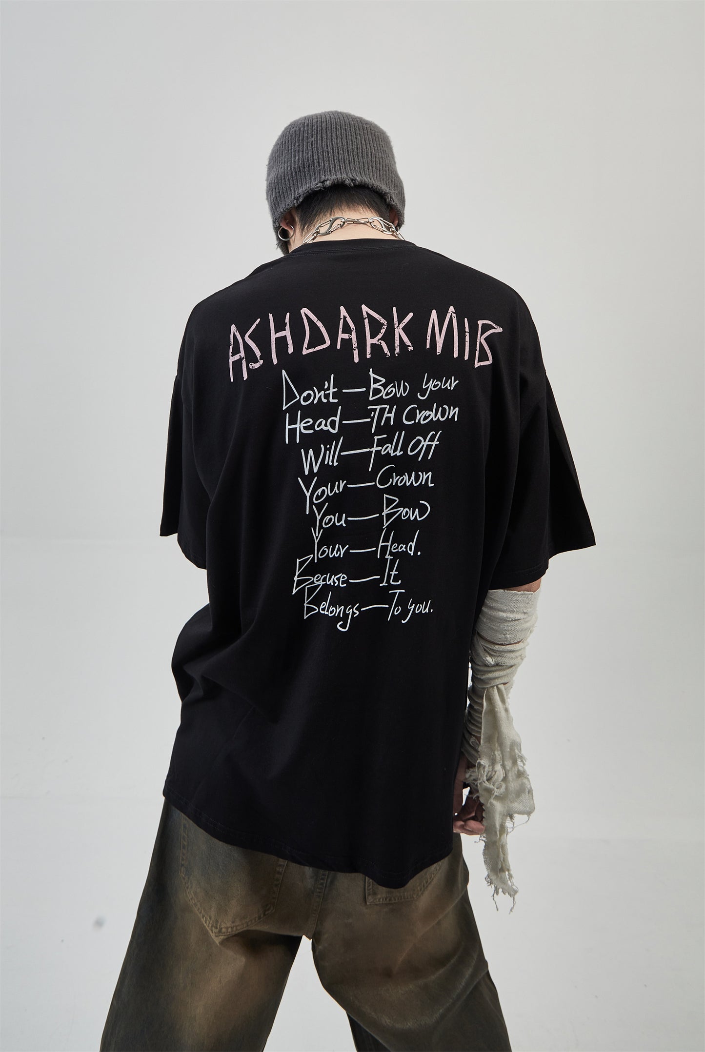 PRINTED SLOGAN T-SHIRT MNW1815