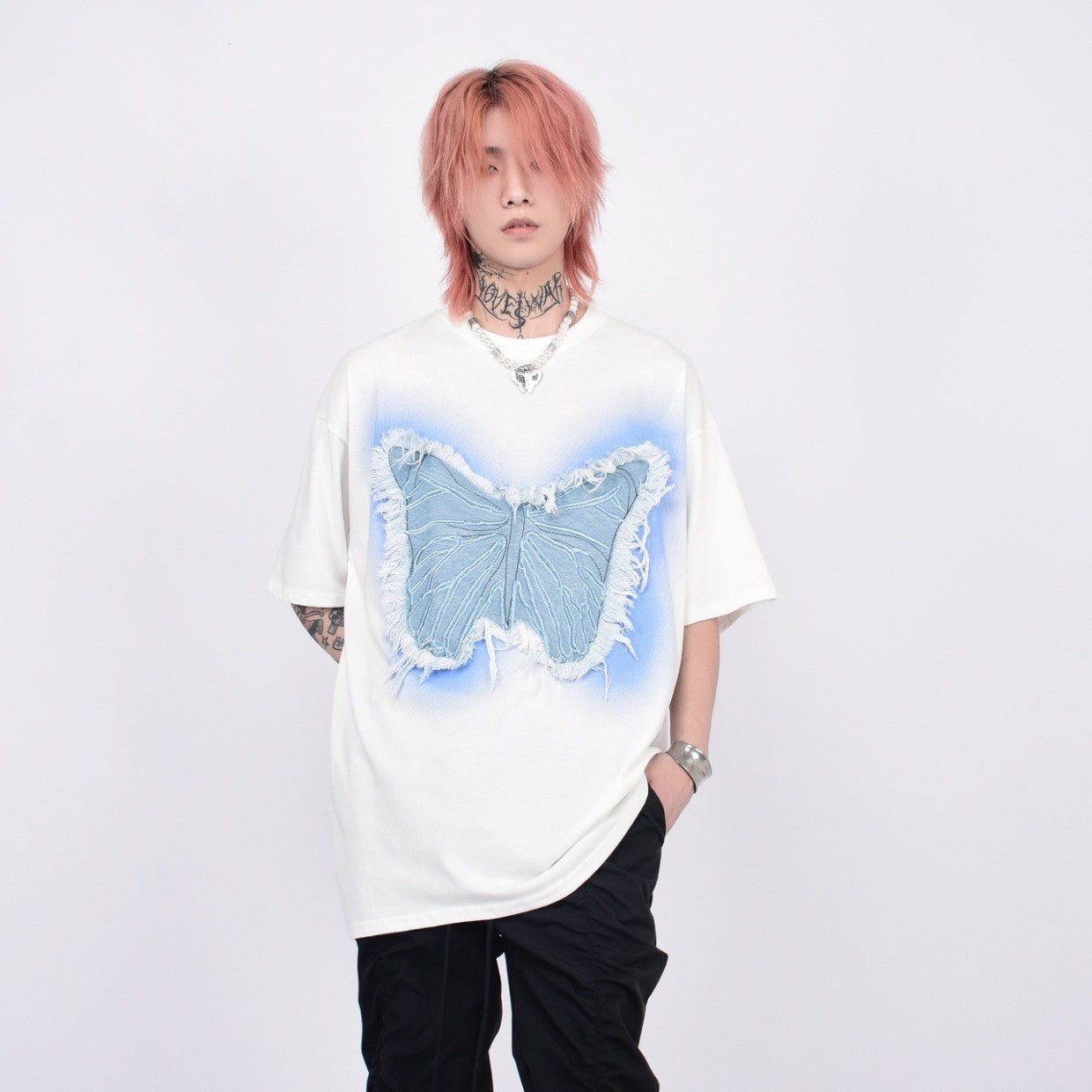 COLOR BUTTERFLY T-SHIRT MNW555
