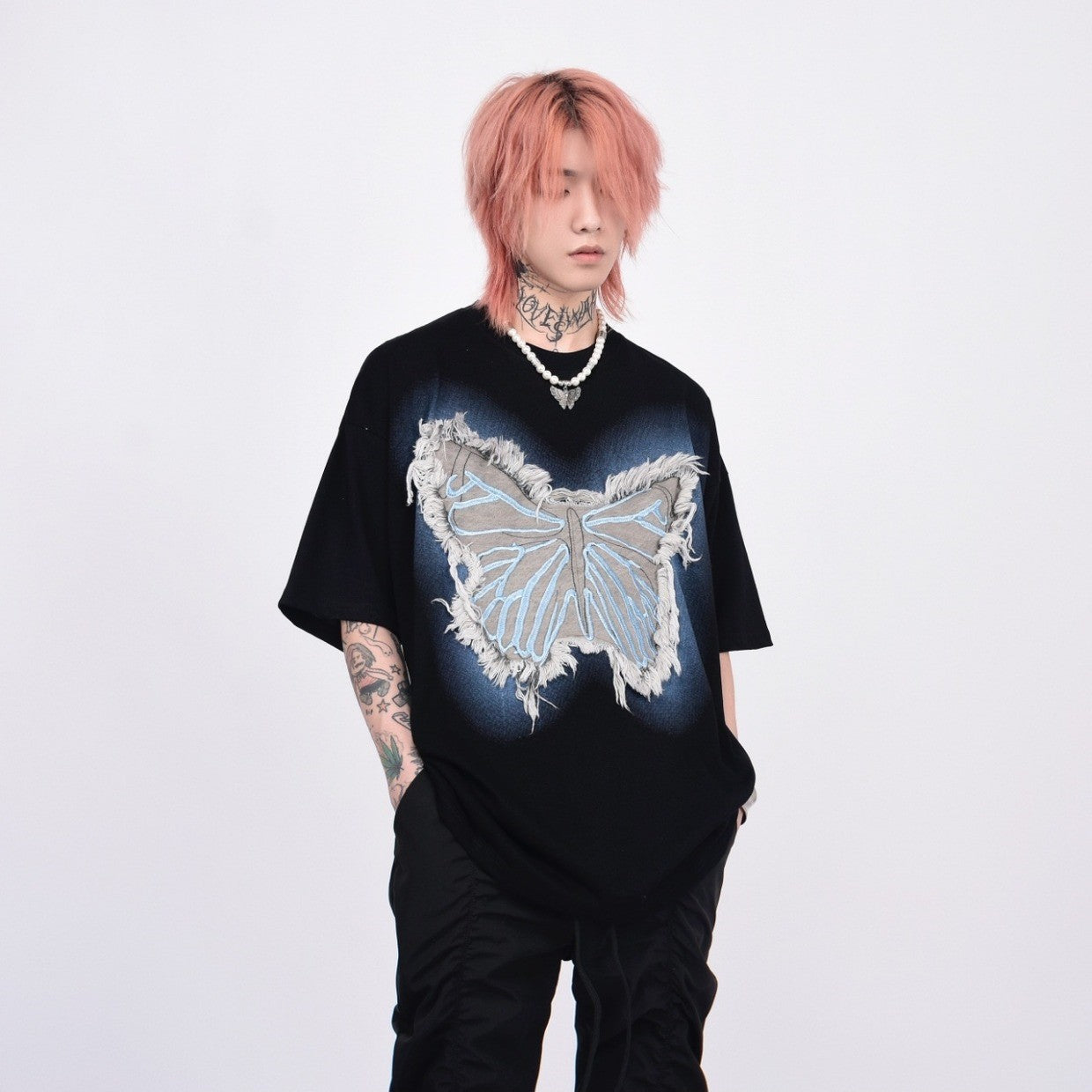 COLOR BUTTERFLY T-SHIRT MNW555
