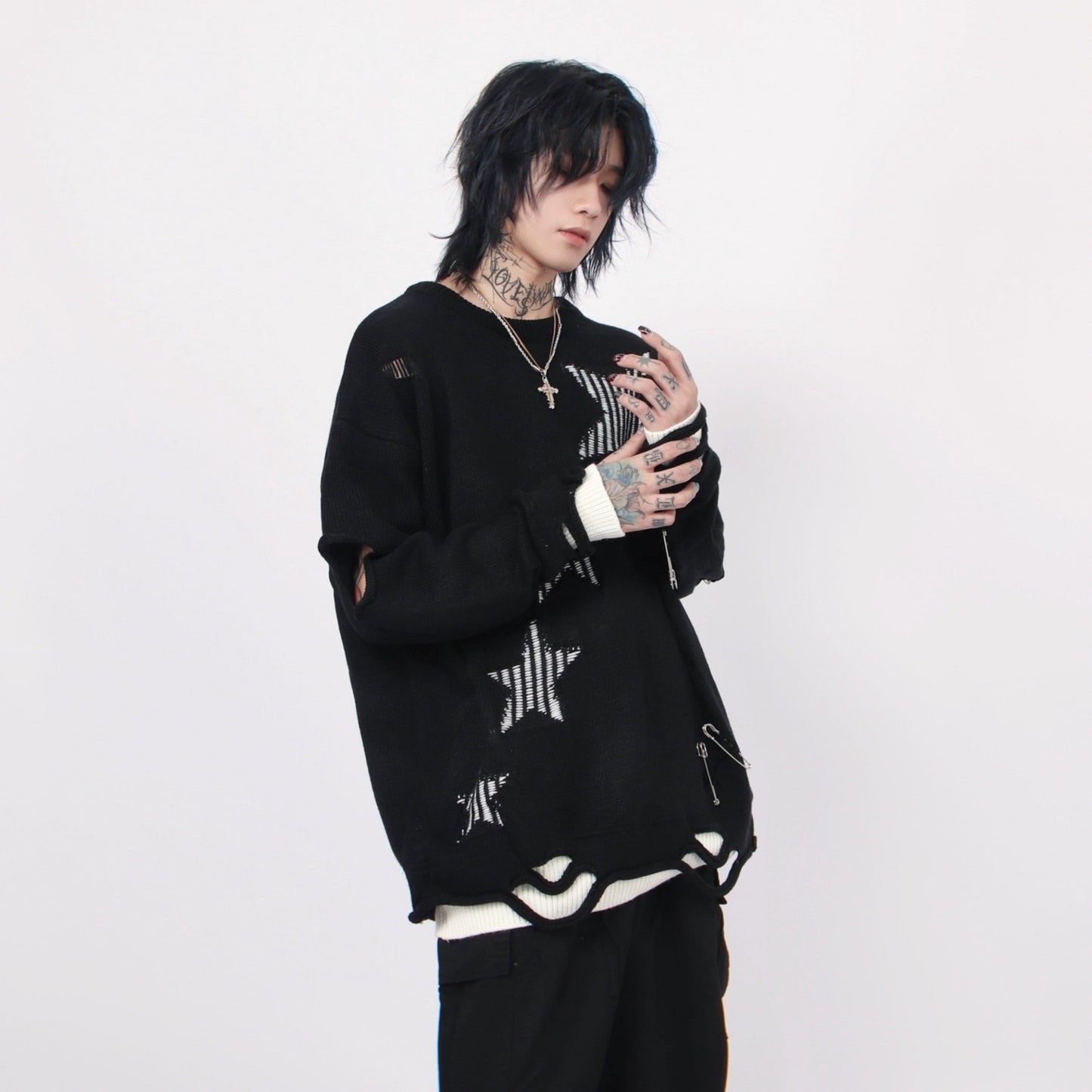 STAR DAMAGE KNIT MNW1278