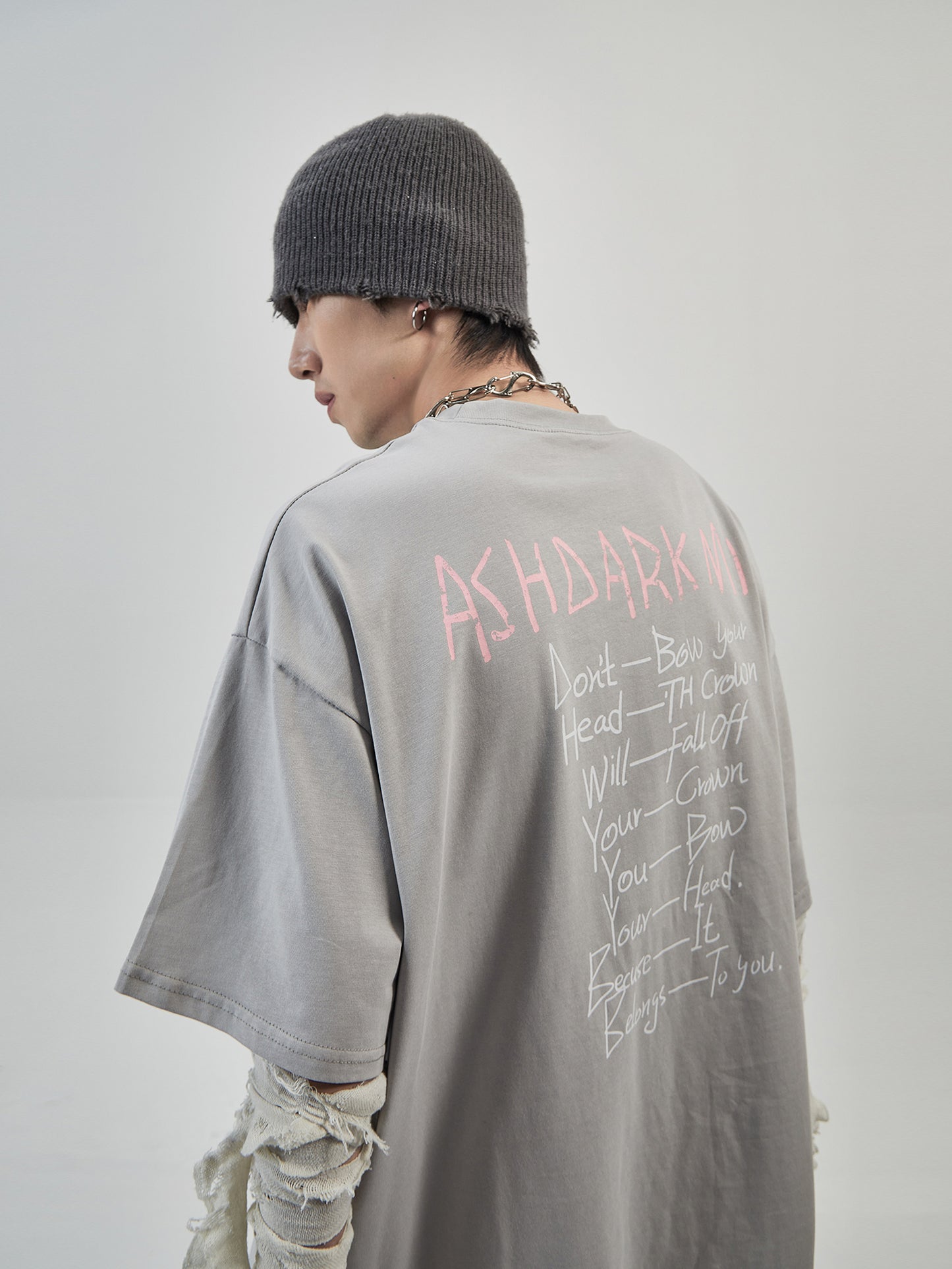 PRINTED SLOGAN T-SHIRT MNW1815