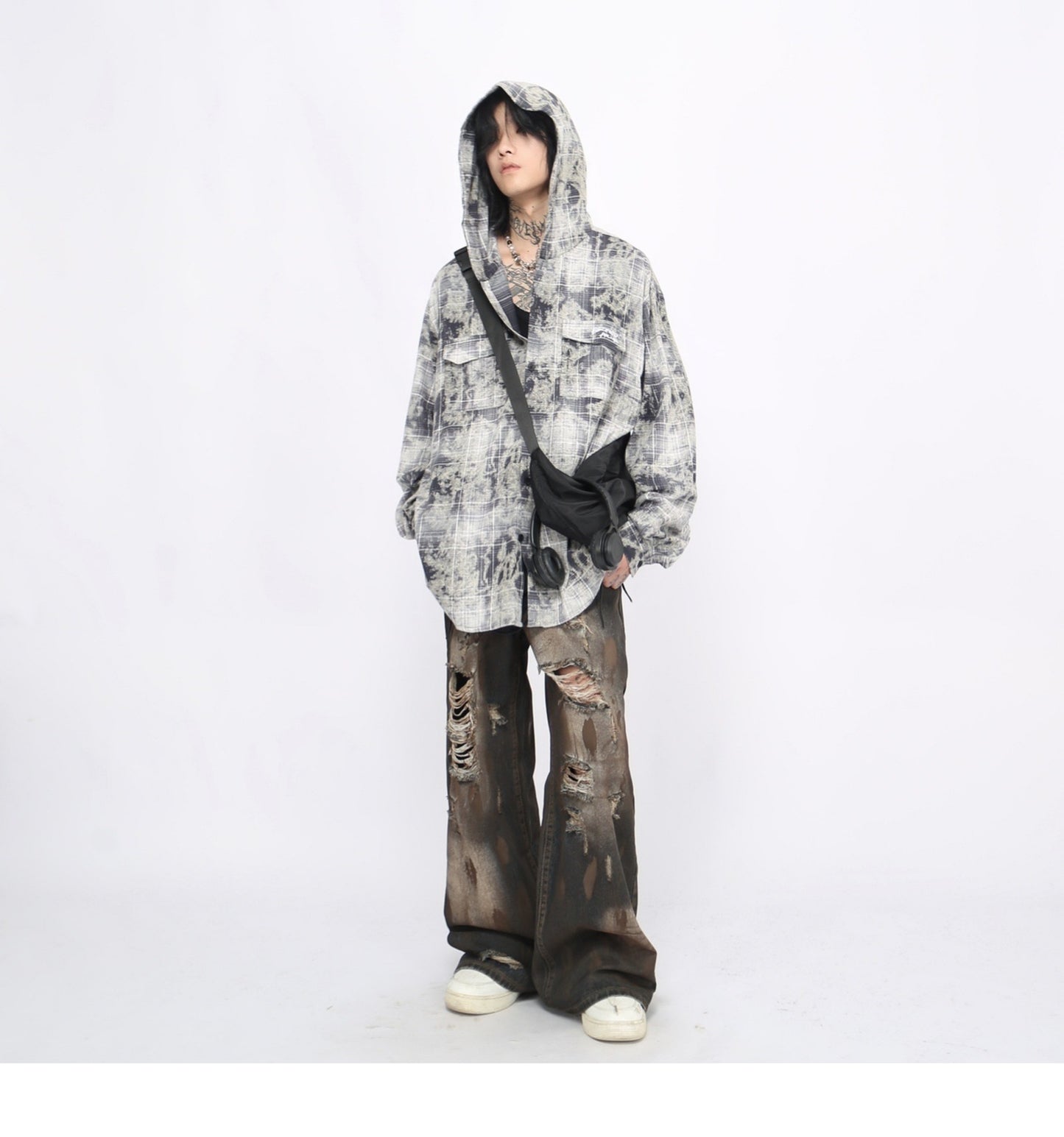 CHECK HOODIE MNW1891