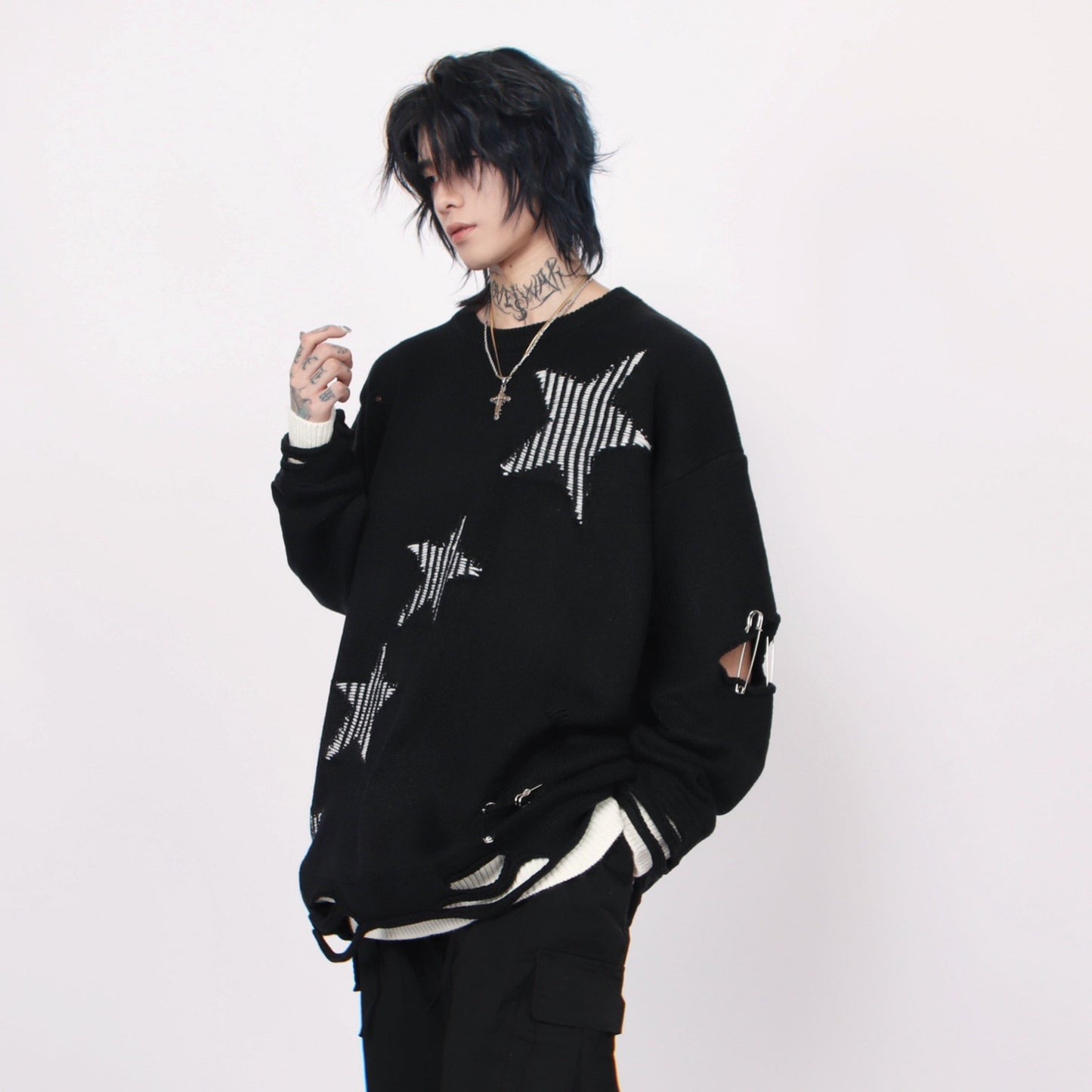 STAR DAMAGE KNIT MNW1278