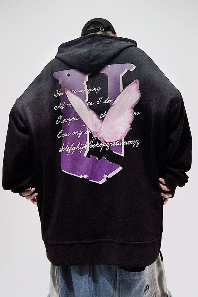 WORN OUT BUTTERFLY HOODIE MNW1505