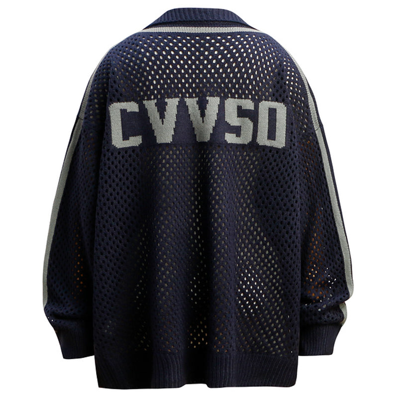 NUMBERING MESH CARDIGAN MNW1922