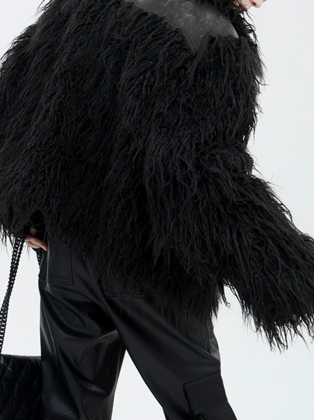 SWITCHABLE ECO FUR PU JACKET MNW1526