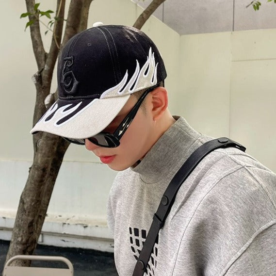 FLAME EMBROIDERY CAP MNW1590