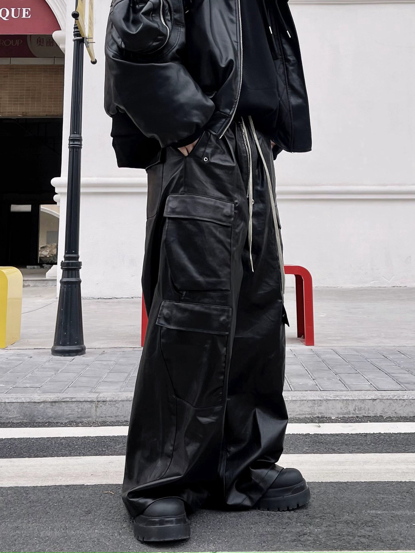 UTILITY LEATHER CARGO PANTS MNW1978