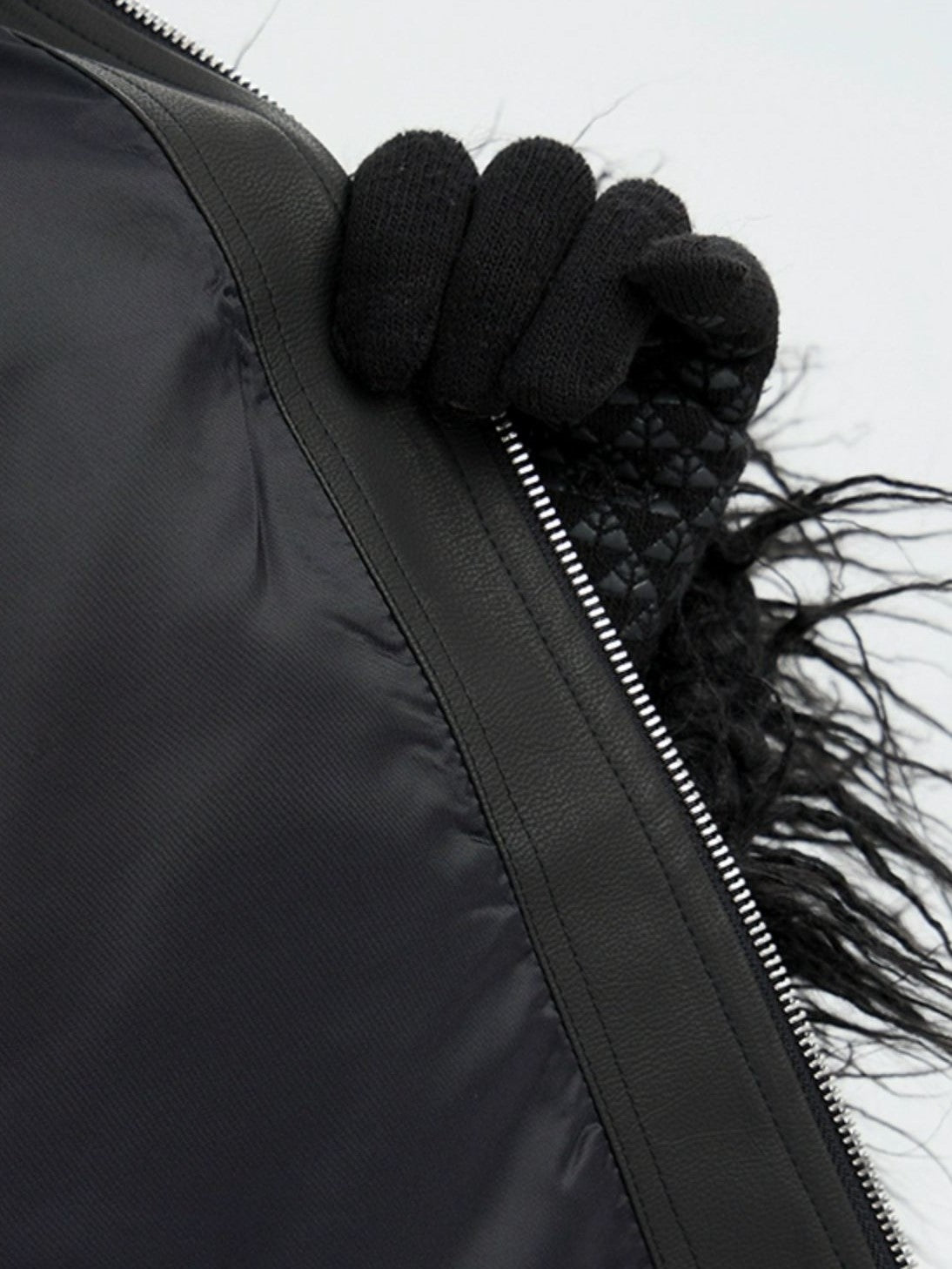 SWITCHABLE ECO FUR PU JACKET MNW1526