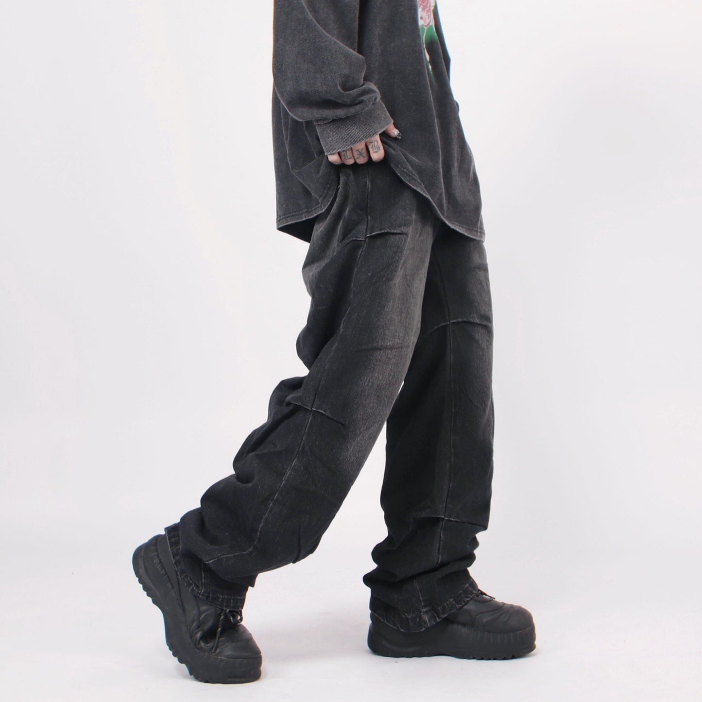 TUCK DENIM PANTS MNW1276
