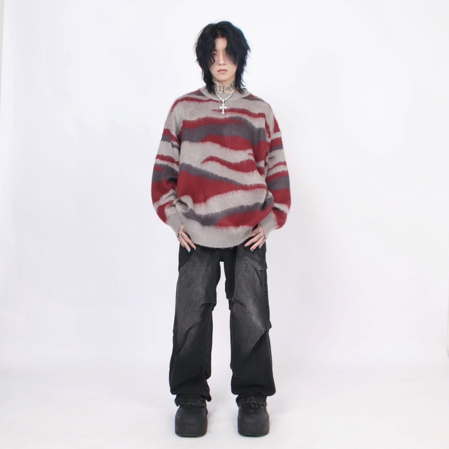 IRREGULAR COLOR KNIT MNW998