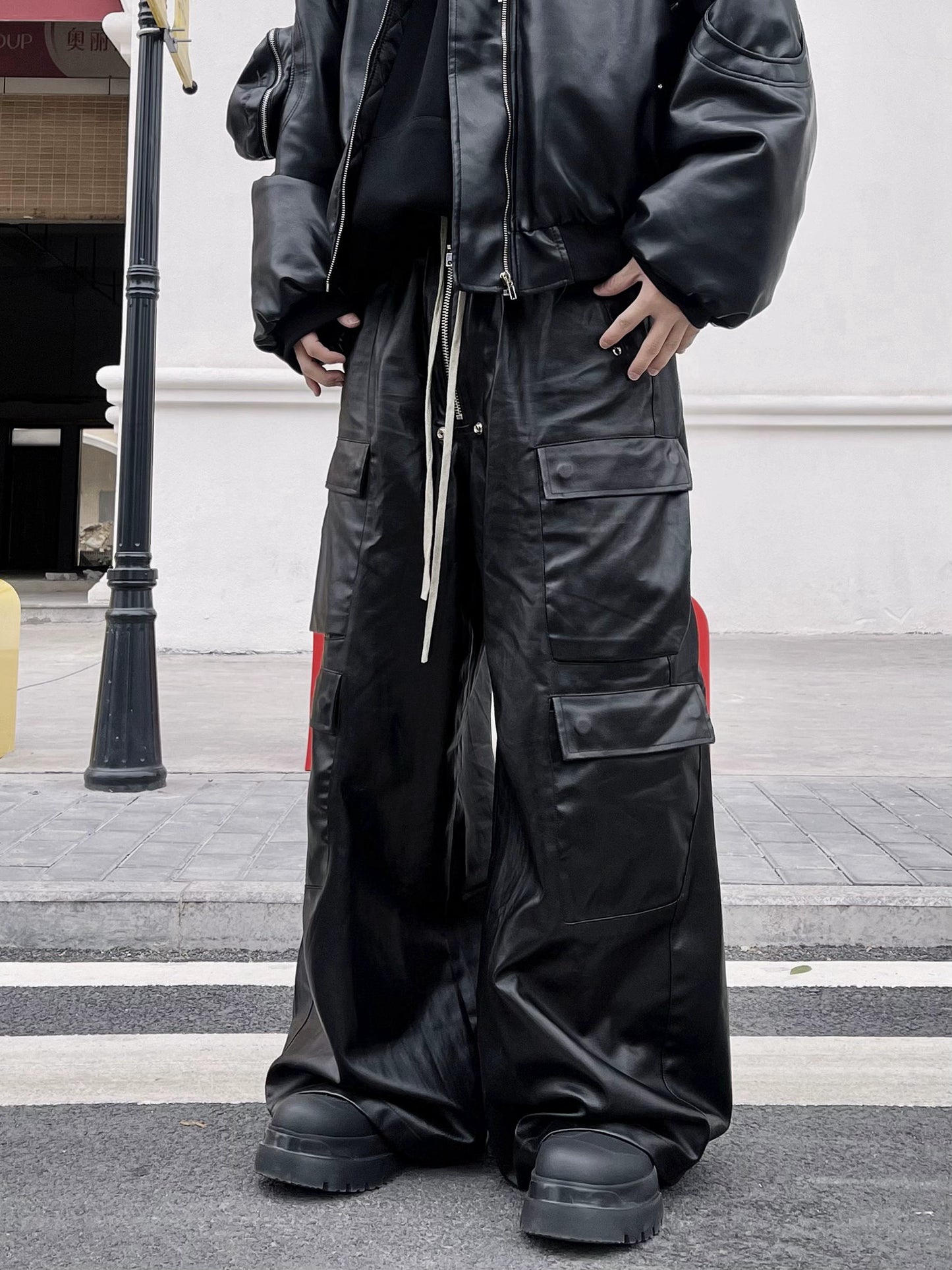 UTILITY LEATHER CARGO PANTS MNW1978