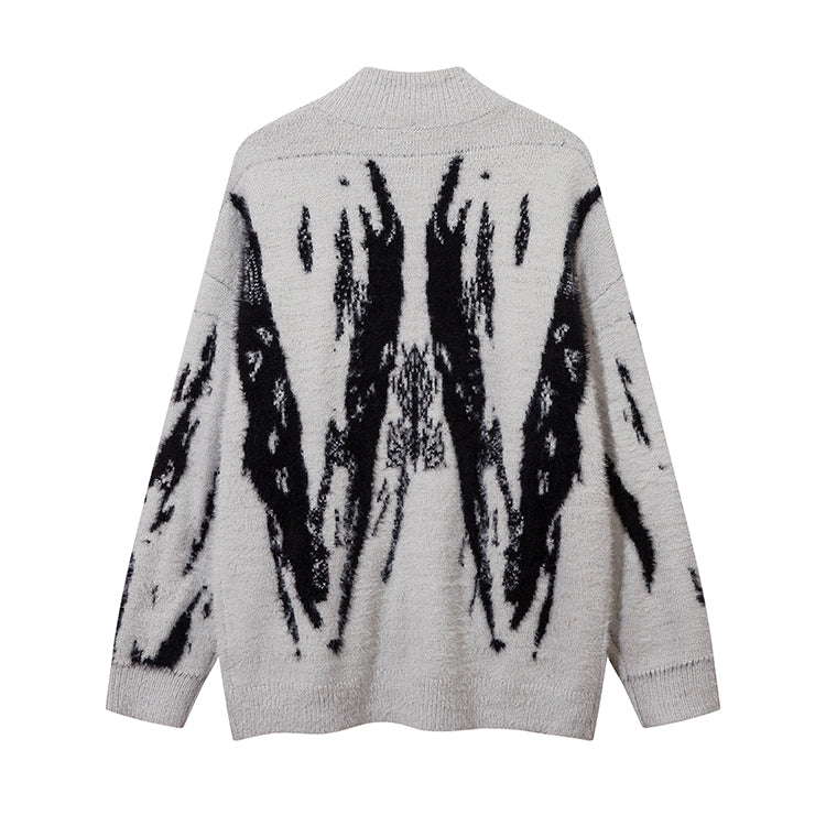 SCRIBBLE ZIP KNIT MNW1530