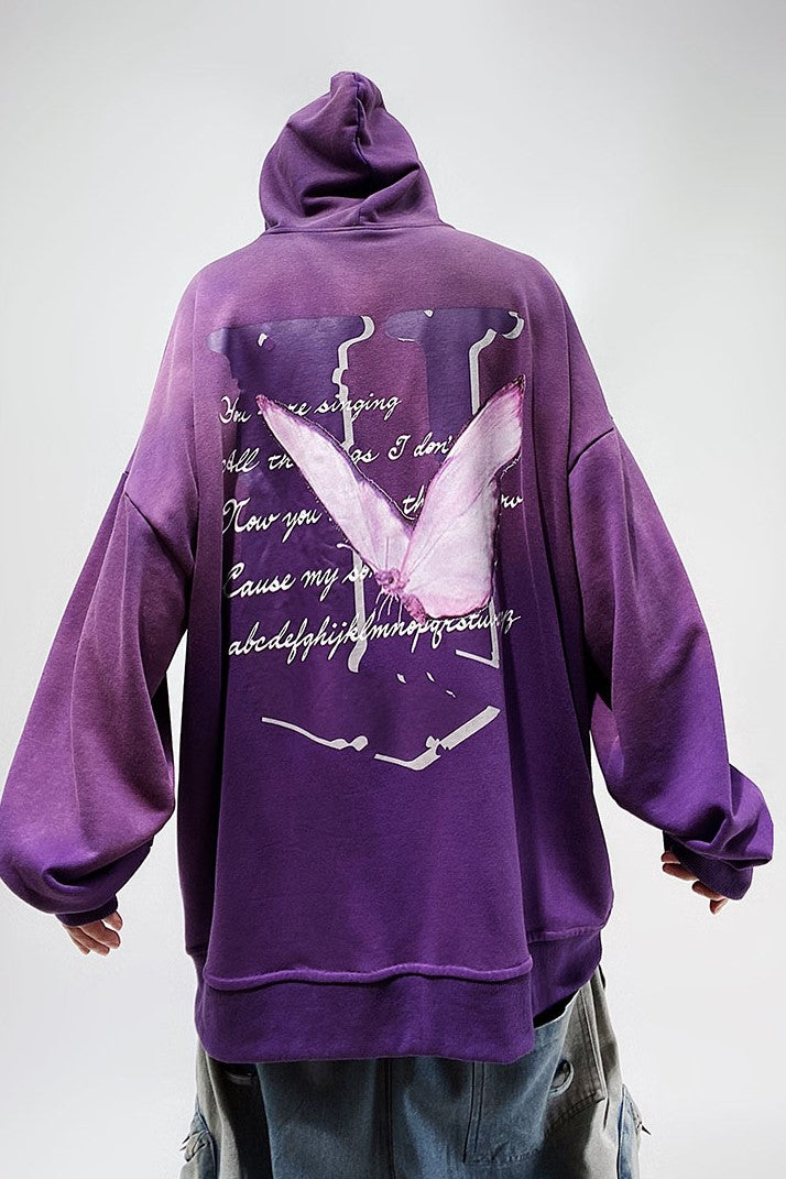 WORN OUT BUTTERFLY HOODIE MNW1505