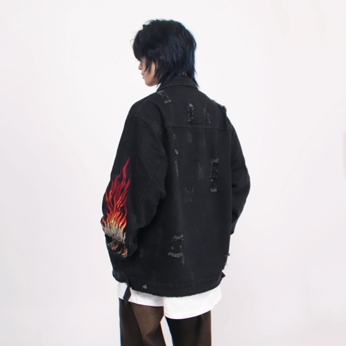 FLAME DRAGON DENIM JACKET MNW1194