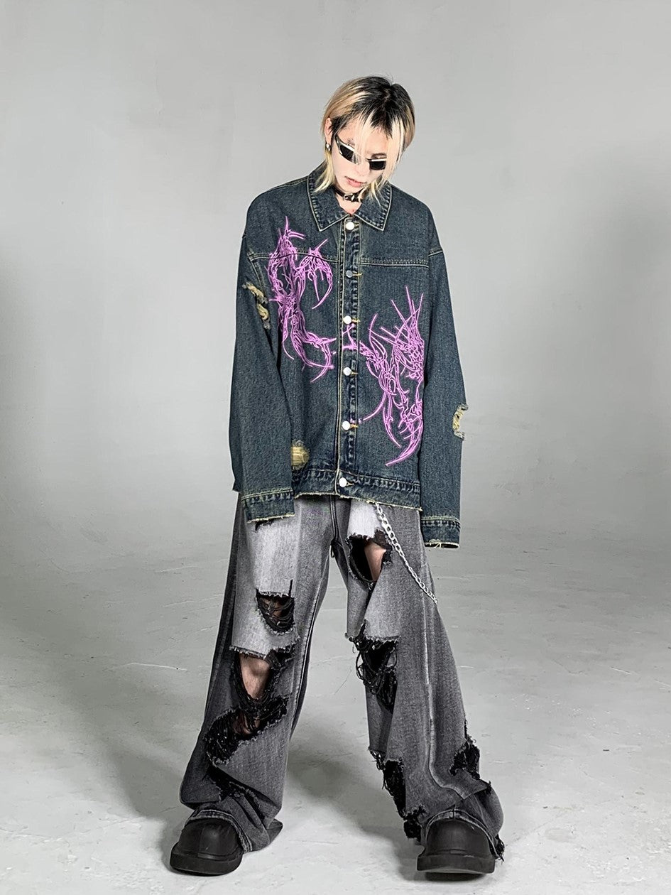 DESTROY LOW EDGE DENIM JACKET MNW945