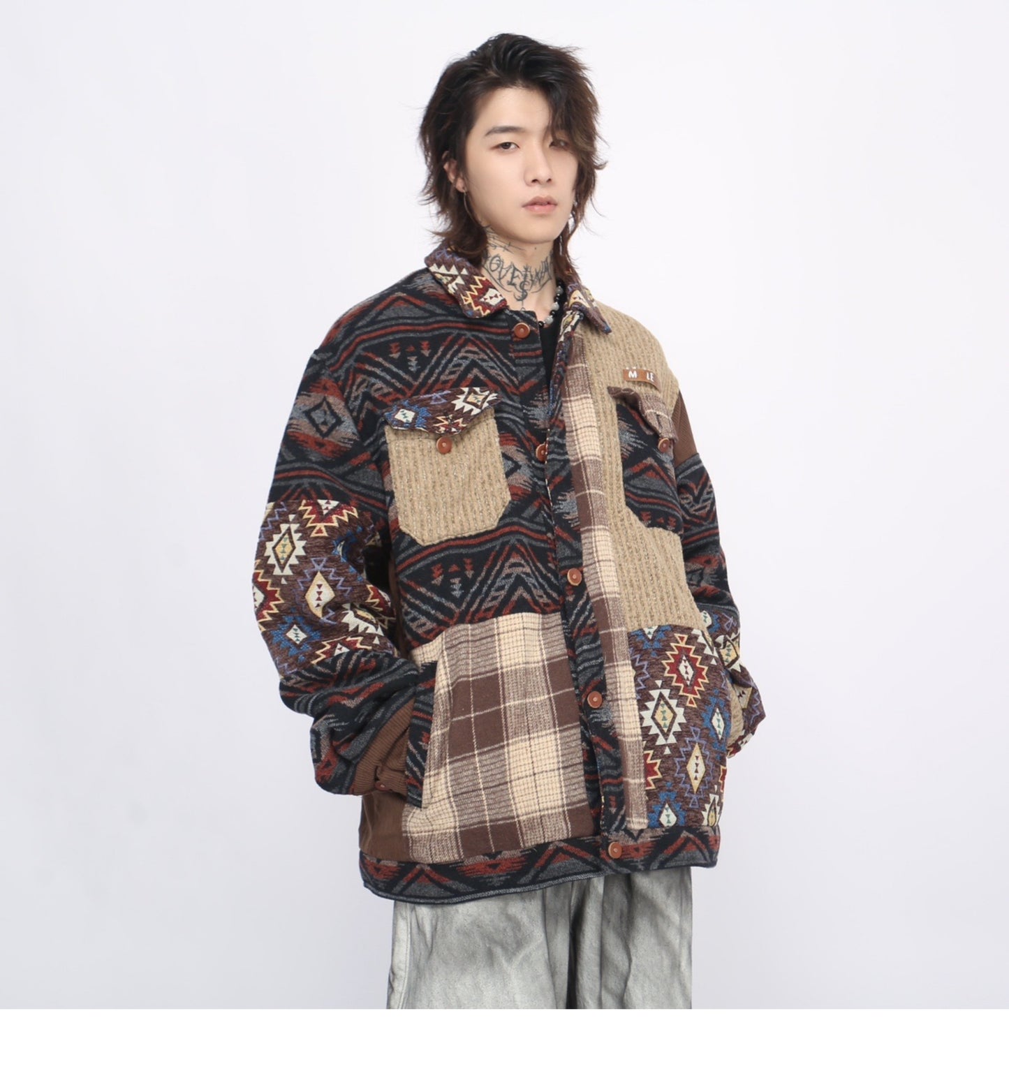 RETRO SPLICING JACKET MNW1898