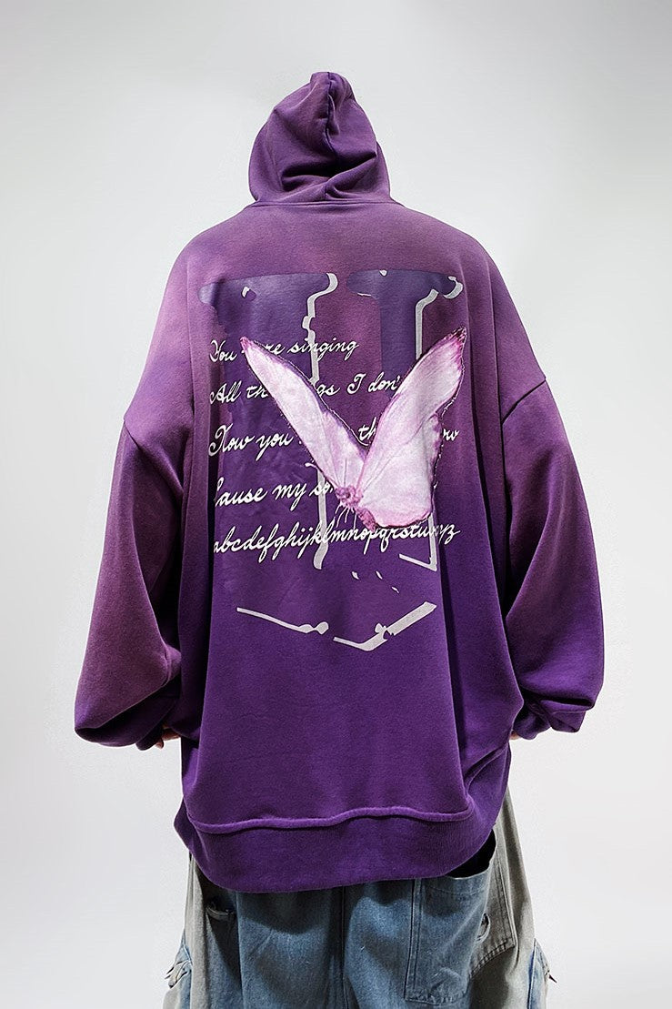 WORN OUT BUTTERFLY HOODIE MNW1505