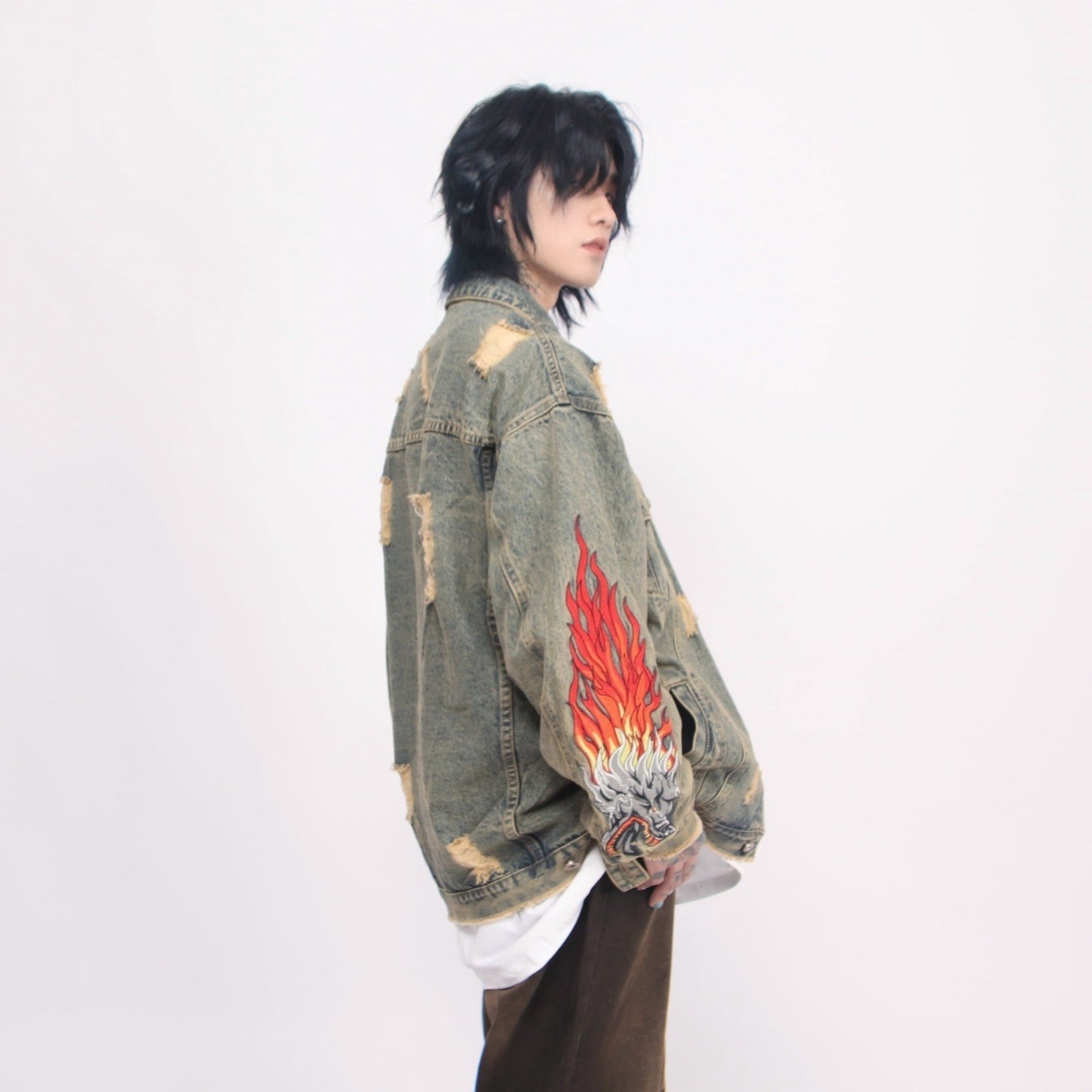 FLAME DRAGON DENIM JACKET MNW1194