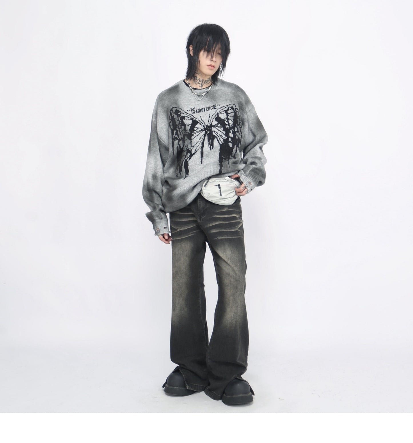 BUTTERFLY DAMAGE KNIT MNW1892