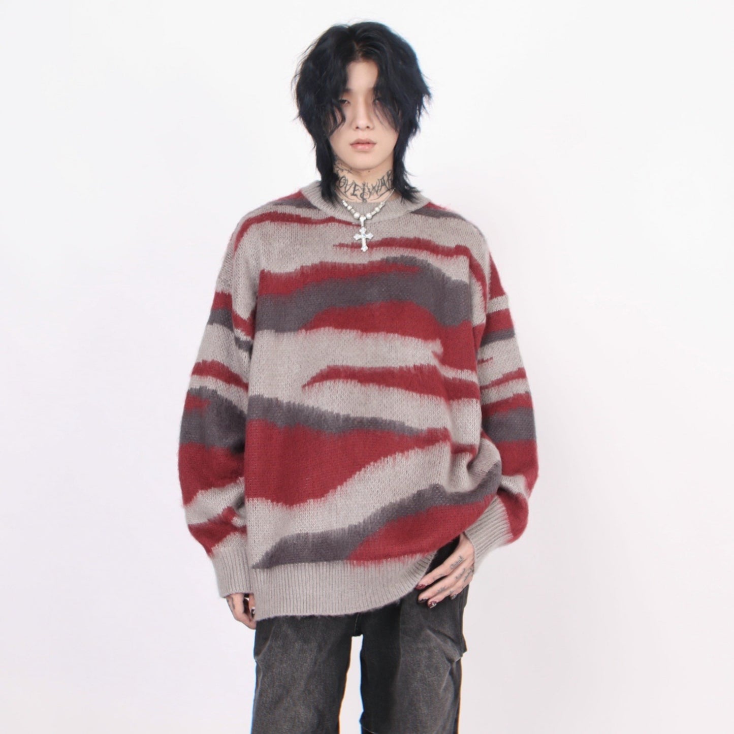 IRREGULAR COLOR KNIT MNW998