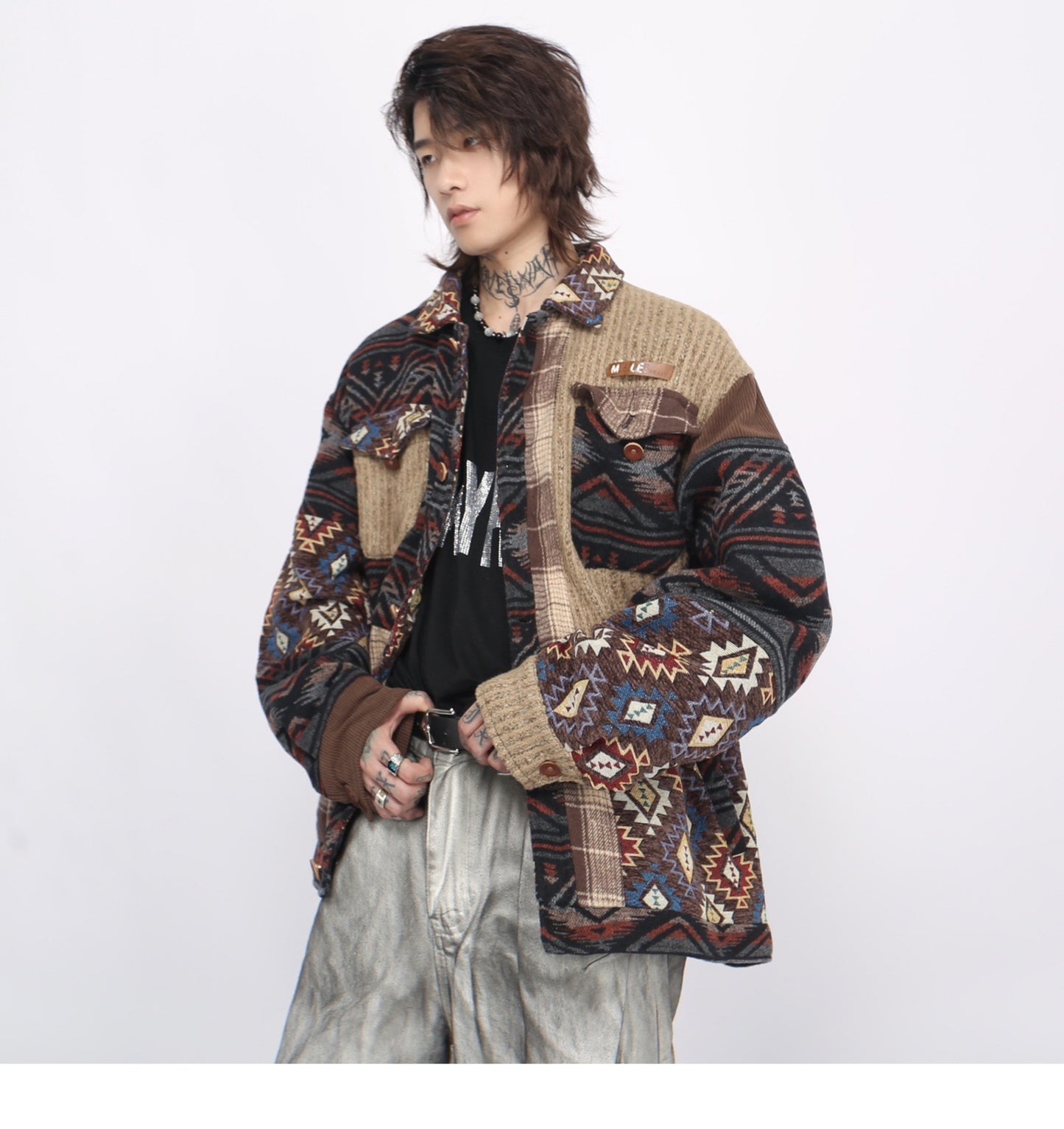 RETRO SPLICING JACKET MNW1898