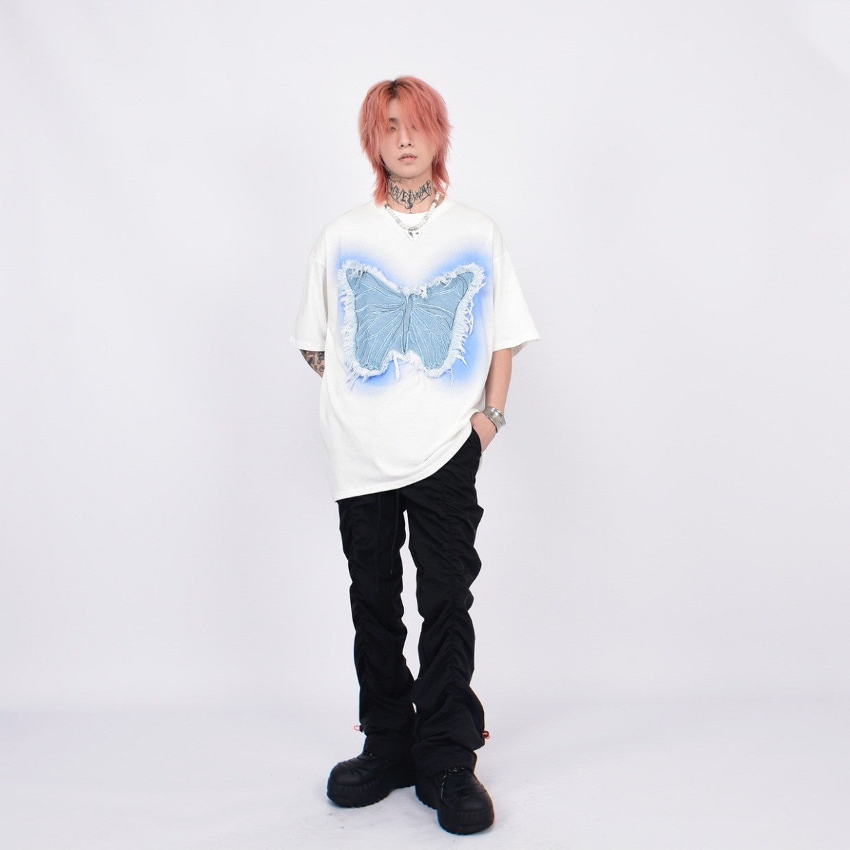 COLOR BUTTERFLY T-SHIRT MNW555