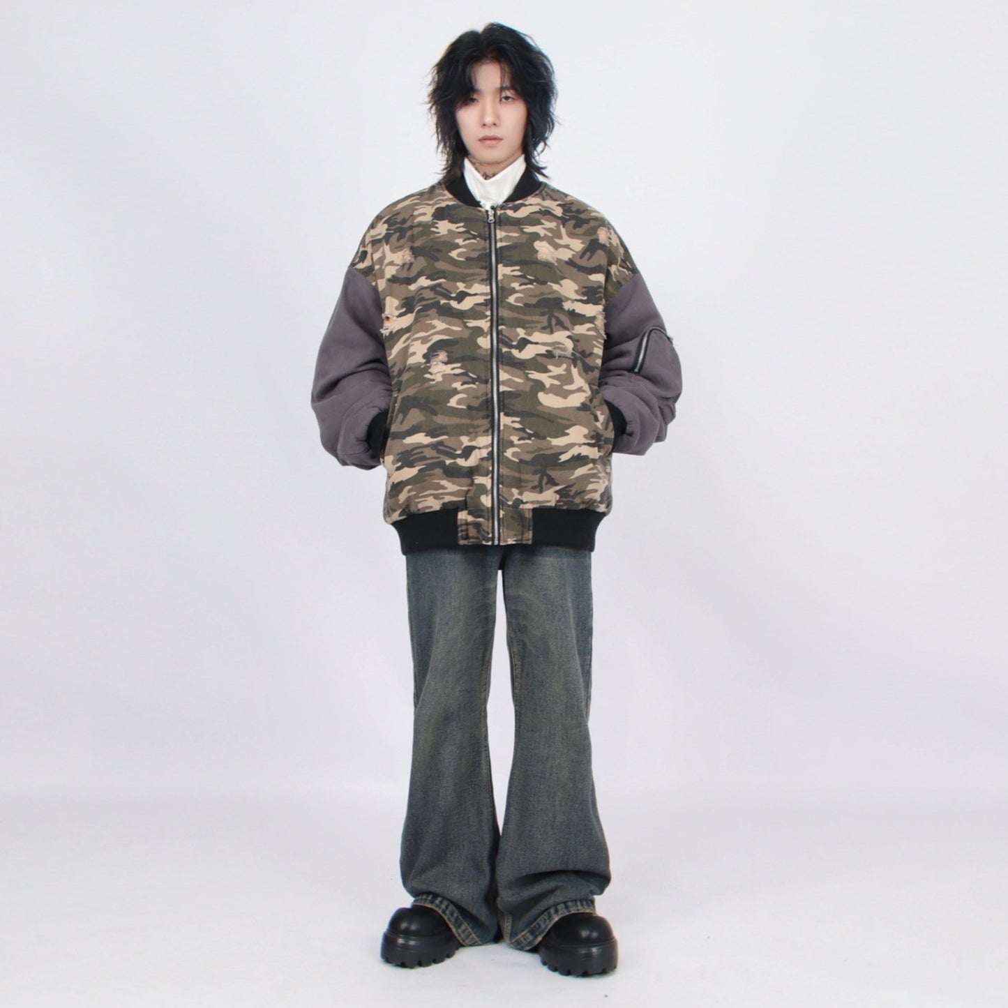 CAMOUFLAGE SWITCHING BLOUSON MNW1438