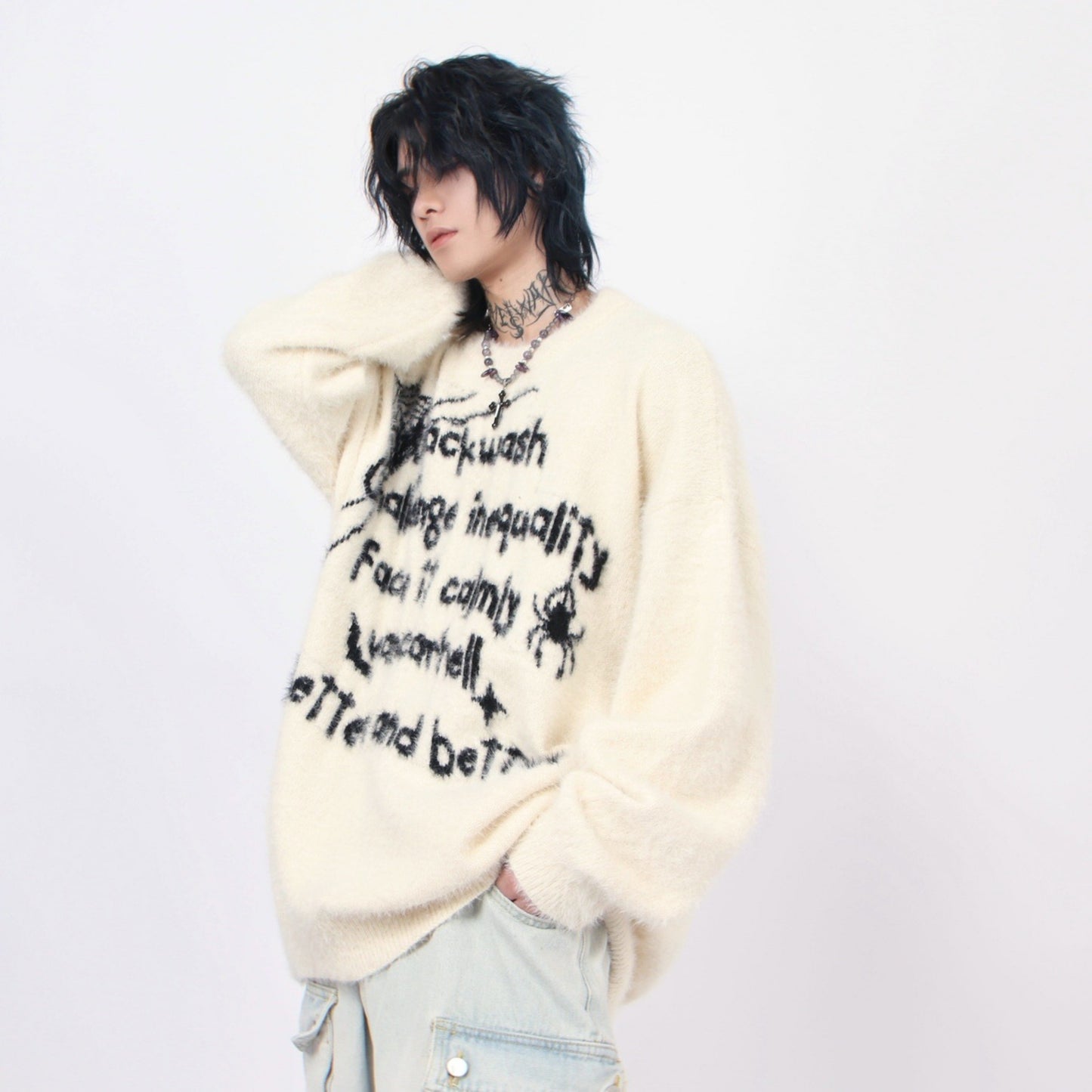 SPIDER TEXT KNIT MNW1443