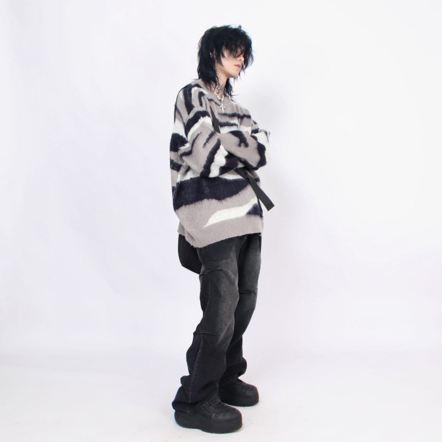 IRREGULAR COLOR KNIT MNW998